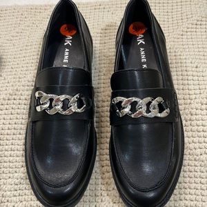 Black Anne Klein loafers. Never been worn.